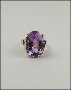 �y���������z�l�b�N���X�@9ct�A���W�X�g�T�C�Yn69ct yellow gold amethyst ring uk size n us 6