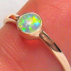 【送料無料】ネックレス　15g 14kオーストラリアオパール92615g 14k rose gold genuine natural australian opal ring solid gem crystal 926