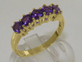 【送料無料】ネックレス　イエローゴールドアメジストリングサイズ9ct yellow gold natural amethyst womens eternity ring sizes j to z