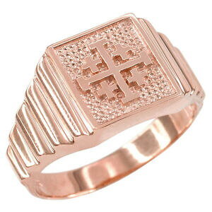yzlbNX@[YS[hGTNXYOrose gold jerum cross mens ring