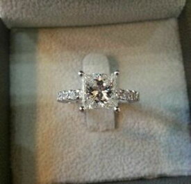 【送料無料】ネックレス　14kホワイトゴールド275ctホワイトカットgorgeous certified 275ct white princess cut engagement ring in 14k white gold