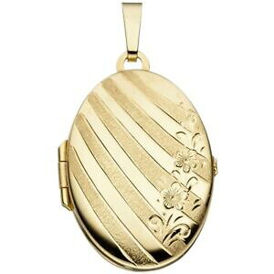�y���������z�l�b�N���X�@���_���y���_���g333�C�F���[�S�[���h�}�b�gmedallion amulet pendant openable, 333 gold yellow gold, part matte, ladies