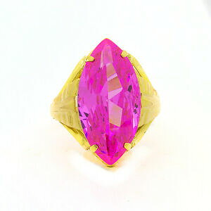 yzlbNX@CG[S[hsNTt@CAOTCYAS[h14k yellow gold pink sapphire ring size 55 100 real gold