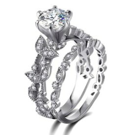 【送料無料】ネックレス　ブリリアントブライダルリングブランドkゴールドセット150 crt brilliant moissanite bridal ring set with matching brand 14k gold over