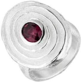 【送料無料】ネックレス　ロードライトマット925シルバーring with red rhodolite oval part matte spiral shape 925 silver silver ring