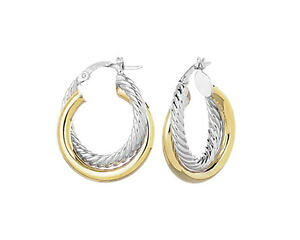 yzlbNX@1C`14kCG[CAOCAOXibvo[2g[5mmtwo tone 5mm by 1 inch 14k yellow and white hoop earrings hoop earring snap bar