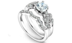 【送料無料】ネックレス　1 14kcrtmoissanite1 crt brilliant moissanite bridal ring set with matching brand 14k gold over