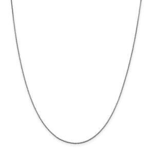 yzlbNX@095mm14kzCgN`F[16 wuX^[3014k white gold 095mm solid plain box link chain w lobster clasp 16 30