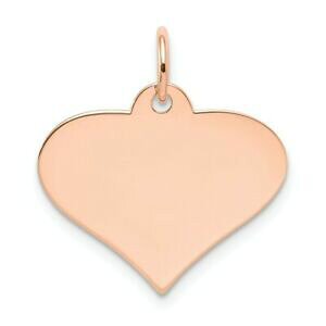 �y���������z�l�b�N���X�@k���[�Y�S�[���h�Q�[�W�n�[�g�f�B�X�N14k rose gold plain 027 gauge engraveable heart disc charm 185g