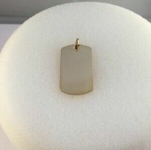 �y���������z�l�b�N���X�@9ct�y���_���g39cmsincx 19cms 43gm 9ct gold dog tag pendant 39cms inc bale x 19cms 43gms