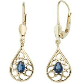 【送料無料】ネックレス　boutonsイアリングサファイア585イェローゴールドboutons earrings drop blue sapphire, 585 gold yellow gold