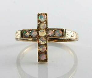 �y���������z�l�b�N���X�@unusual 9k9ct gold australian opal religious cross crucifixring free resizeunusual 9k 9ct gold australian opal religious c