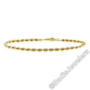 �y���������z�l�b�N���X�@�j���[listing14k�C�F���[�S�[���h75315mm���[�v�����N�`�F�[��w597g listing14k solid yellow gold 75 315mm rope link chain bracelet w barrel clasp