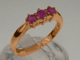 【送料無料】ネックレス　9ctzルビーwomensサイズjsolid 9ct rose gold natural ruby womens trilogy ring sizes j to z