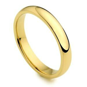 �y���������z�l�b�N���X�@�C�G���[�S�[���h�R�[�g18ct yellow gold court wedding ring handmade 2mm4mm heavy weight