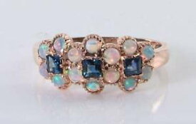 【送料無料】ネックレス　eternity 9k 9ct rose gold sapphire opal3daisy art deco ins cluster ringeternity 9k 9ct rose gold sapphire opal 3 daisy art