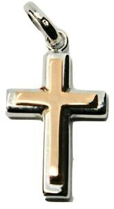 yzlbNX@cross pendant gold rose and white18k750bicolor crucifix made in italycross pendant gold rose and white 18k 750 bicolor cru