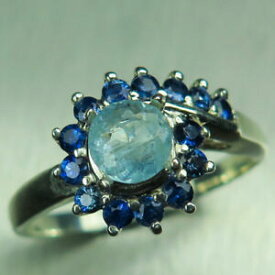 【送料無料】ネックレス　サファイアシルバーkkゴールドプラチナリング055ct natural blue afghanite amp; sapphires 925 silver 14k 18k gold platinum ring