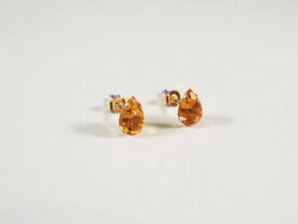 【送料無料】ネックレス　9ctイェローゴールドレモンイアリング6mm boxed ladies 9ct yellow gold citrine teardrop studs earrings 6mm hallmarked