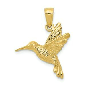�y���������z�l�b�N���X�@14k 279�C�F���[�S�[���h�n�`�h���y���_���gg14k yellow gold hummingbird pendant 279g