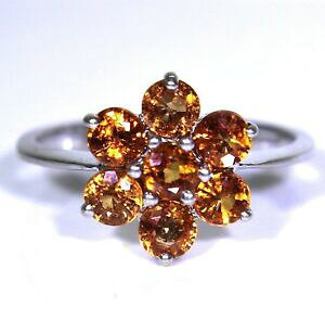 yzlbNX@IWTt@CANX^zCgS[hOTCYvibrant fancy orange sapphire cluster 9ct white gold ring size n ~ 6 34
