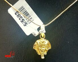 【送料無料】ネックレス　エジプトファラオ3dラムセスヘッド18k 070イェローゴールドペンダントegyptian handmade pharaoh 3d king ramses head 18k yellow gold pendant 070
