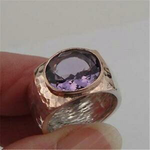 �y���������z�l�b�N���X�@hadar�f�U�C�i�[9k925�A���W�X�gsz775r6hadar designers handmade 9k rose gold 925 silver amethyst ring sz 7, 75 i r6