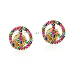yzlbNX@}`Tt@CAvTC14kCAOmulti sapphire rainbow gemstone peace sign studs earrings in 14k gold jewelry