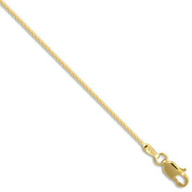 【送料無料】ネックレス　18ctイェローゴールドspigaチェーン1618ct yellow gold spiga chain 16 inch