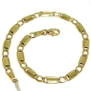 yzlbNX@uXbgCG[S[hj[W[W[tbgbracelet yellow gold 18k 750, jersey flat rectangular amp; oval alternating 4 mm