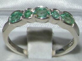 【送料無料】ネックレス　z10ctホワイトゴールドエメラルドwomensエタニティーリングサイズjsolid 10ct white gold natural emerald womens eternity ring sizes j to z