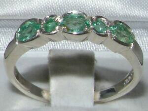 yzlbNX@z10ctzCgS[hGhwomensG^jeB[OTCYjsolid 10ct white gold natural emerald womens eternity ring sizes j to z