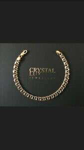 �y���������z�l�b�N���X�@9ct�C�F���[�S�[���h83�O����75�C���` hand made bracelet 9ct yellow gold , weight 83 grams 7,5 inches