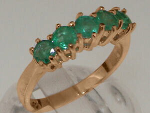 yzlbNX@9ctzGhwomensG^jeB[OTCYj9ct rose gold natural emerald womens eternity ring sizes j to z