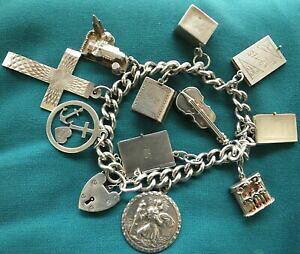 �y���������z�l�b�N���X�@�Q�I���O�W�F���Z���X�^�[�����O 11gjquality georg jensen sterling silver charm bracelet 11 gj charms