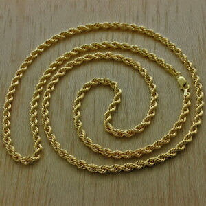 �y���������z�l�b�N���X�@9ct�C�^���A���[�v7g 224mmrrp280i13_22uk hallmarked 9ct gold italian rope chain 22 7g 4mm rrp 280 i13_22
