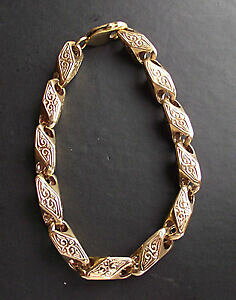 �y���������z�l�b�N���X�@losenger918ct�X�^�[�����O�u���X���b�glosenger shaped patterned bracelet in sterling silver dipped in 9 or 18ct gold