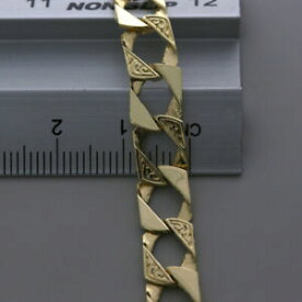 【送料無料】ネックレス　9ct8g658mmrrp{b1_65}9ct gold juniors textured curb bracelet 8g 65 8mm hallmarked rrp {b1_65}