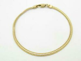 【送料無料】ネックレス　14kイェローゴールドケーブルリンク38テニスグラム7l14k yellow gold hand made cable flat link design tennis bracelet 38 grams 7 l