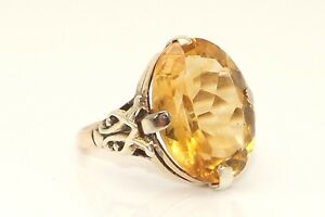【送料無料】ネックレス ヴィンテージ18ct12ctリングサイズostunning vintage 18ct gold 12ct citrine dress ring size oのサムネイル