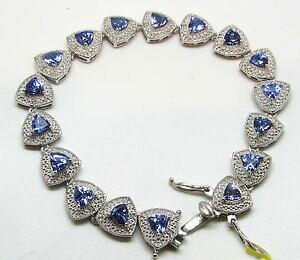 �y���������z�l�b�N���X�@�^���U�i�C�g1758cts�J�b�gtanzanite bracelet trillion cut 758cts
