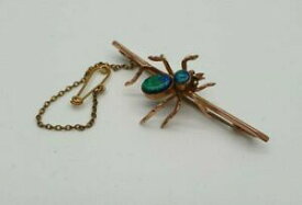 【送料無料】ネックレス　ゴールドオパールブローチピンstunning 9ct gold and opal spider brooch pin