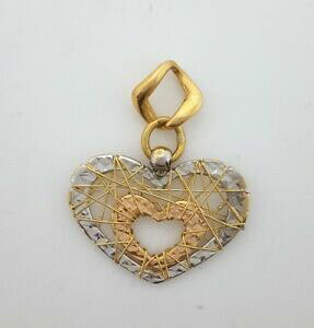 yzlbNX@miran 081069 18kCG[zCgC^[lbgy_grrp590miran 081069 18k yellow, white and rose gold wired heart pendant rrp590