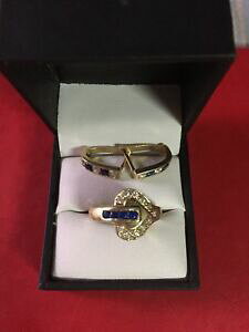 �y���������z�l�b�N���X�@14�Z�b�g585�C�F���[�S�[���h�C�A�����Ok14k 585 yellow gold ring and earrings set as
