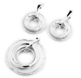 【送料無料】ネックレス　セットペンダントイアリング925スターリング420378ladies jewelry set pendant and earrings 925 sterling silver 420378