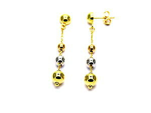 �y���������z�l�b�N���X�@gold earrings 18kt hanging fantasy yellow white andpinkgold earrings 18kt hanging fantasy yellow white and pink