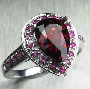 �y���������z�l�b�N���X�@�K�[�l�b�g�X�^�[�����O�V���o�[�n���[�����O2cts natural spessartite spessartine garnet 925 sterling silver halo ring