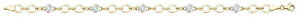 �y���������z�l�b�N���X�@�C�G���[�S�[���h���f�B�[�X�C���`�u���X���b�g9ct yellow gold ladies 75 inches bracelet