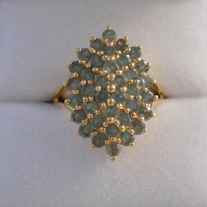 �y���������z�l�b�N���X�@�A���N�T���h���C�g�S�[���h�N���X�^�����O158ct certified alexandrite gold cluster ring