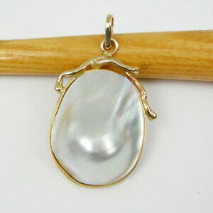 yzlbNX@australlian}xp[y_g375 9kCF[S[h pearl65australlian saltwater mabe pearl pendant genuine 375 9k yellow gold pearl65